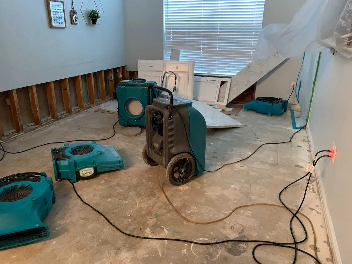 Dehumidifier in flood-cut room for Water Extraction & Removal in Harrison